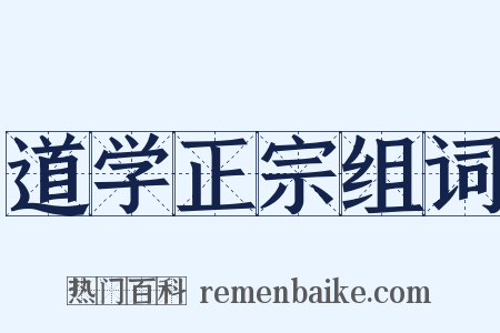 道学正宗组词是什么意思的图片